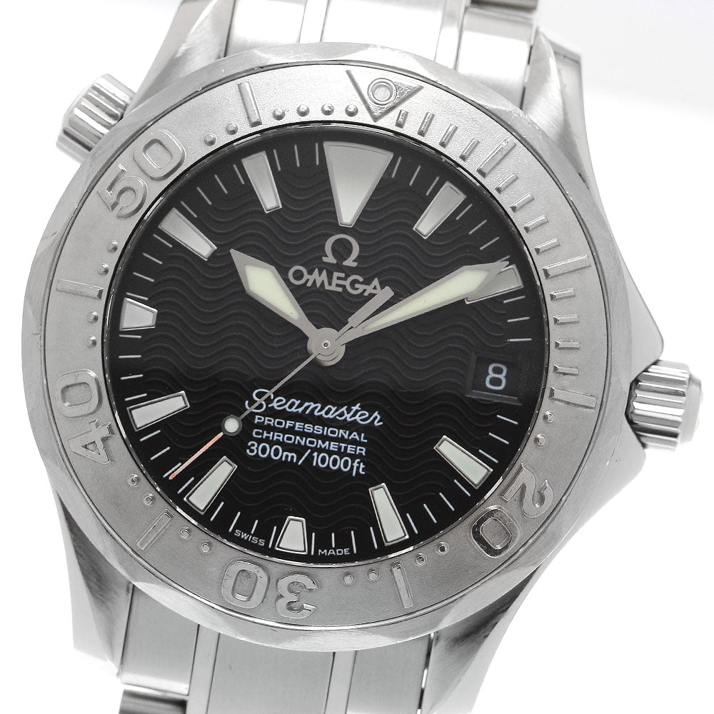 OMEGA Seamaster300 2236.50 WG bezel date black Dial Automatic Boy's Watch_902187