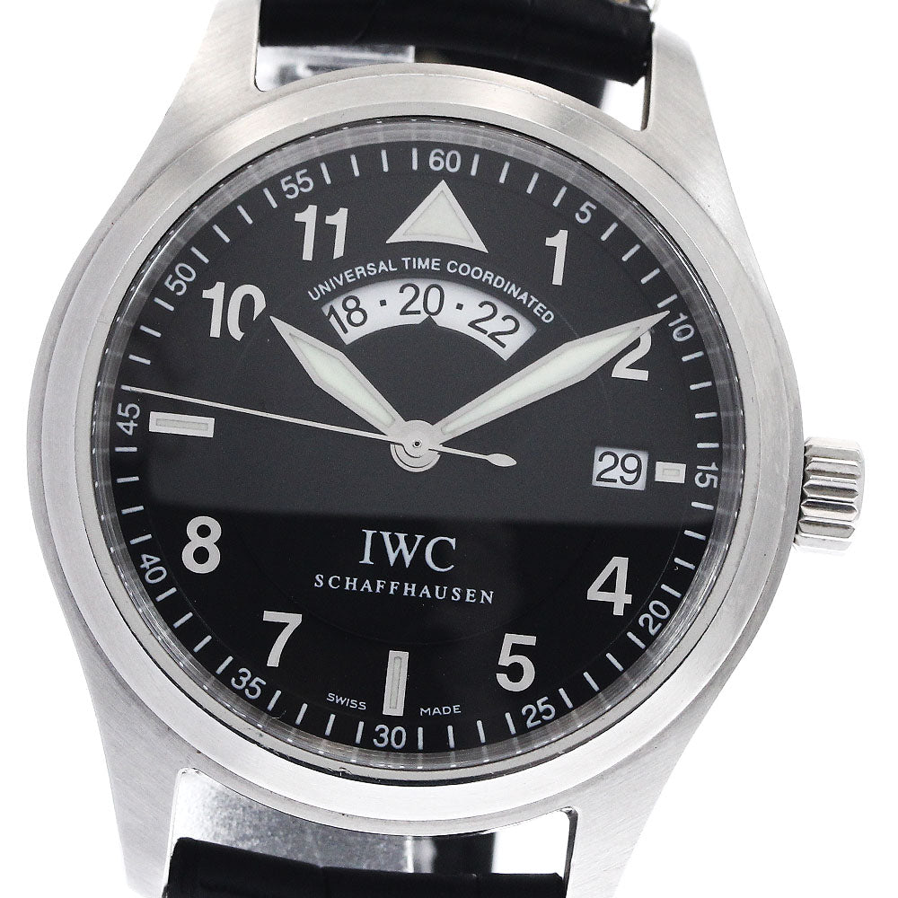 IWC SCHAFFHAUSEN Frieger UTC IW325105 Date black Dial Automatic Men's Watch_902188