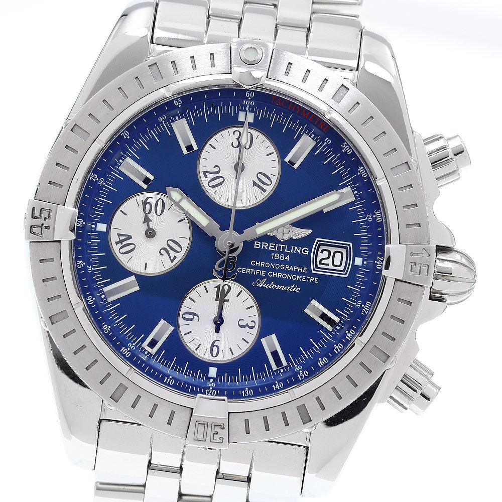 BREITLING Chronomat Evolution A13356 blue Dial Automatic Men's Watch_902190