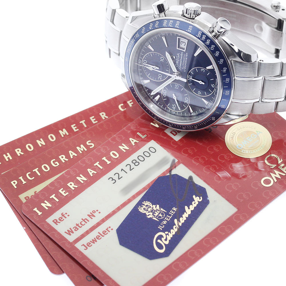 OMEGA Speedmaster 3212.80 Date Chronograph blue Dial Automatic Men's_902217