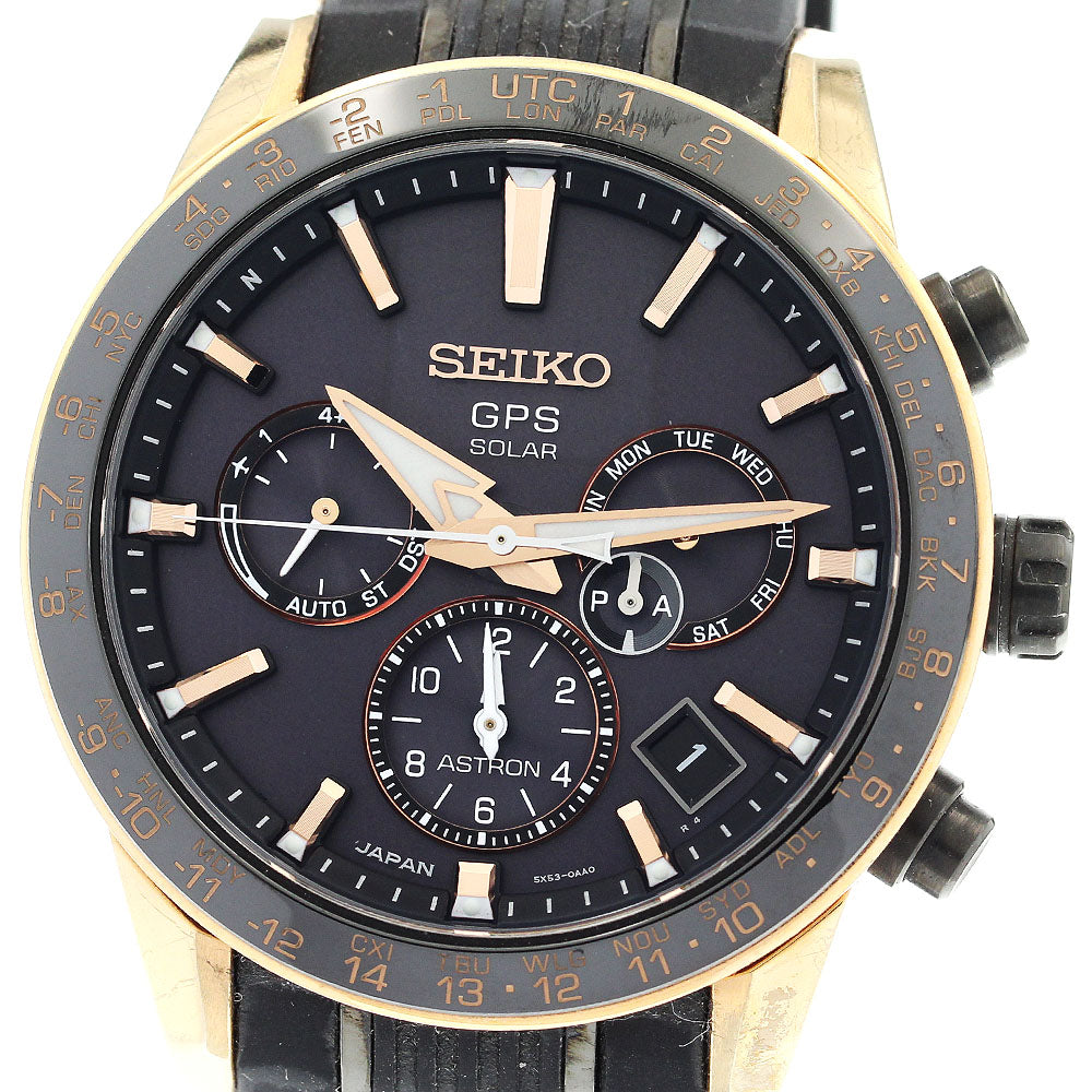 SEIKO Astron SBXC006/5X53-0AB0 GPS black Dial Solar Powered Radio Men's_902240