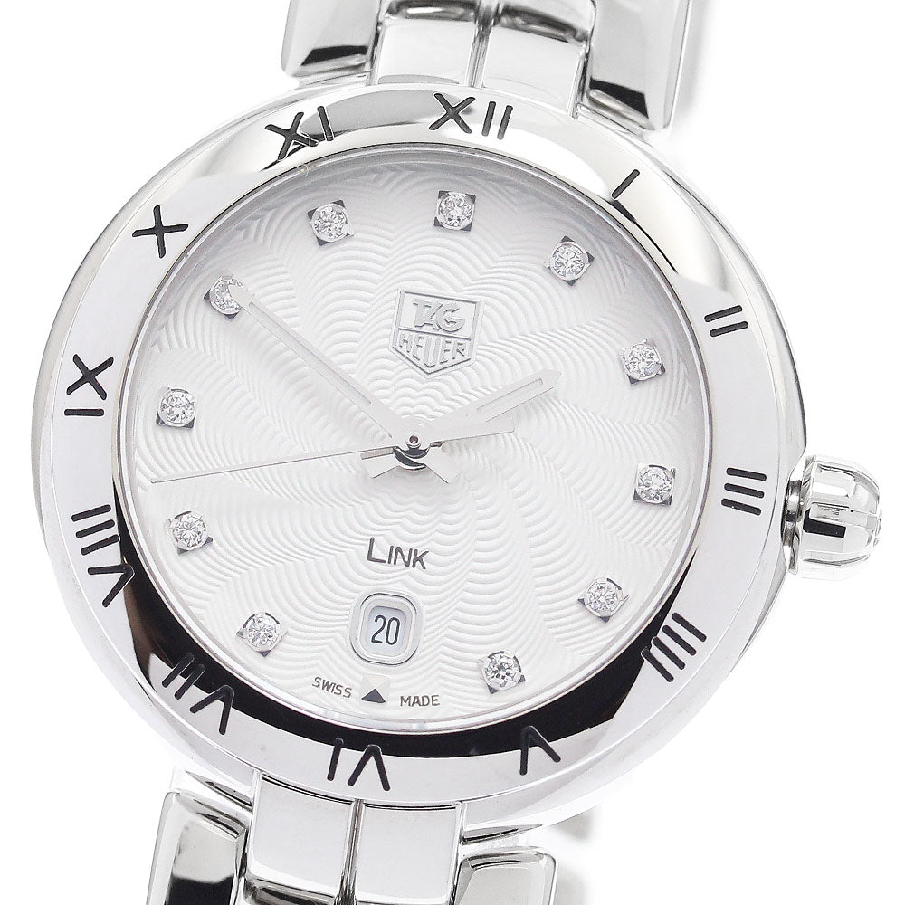 TAG HEUER Link WAT1411.FC6316 11P diamond date Silver Dial Quartz Ladies_902252