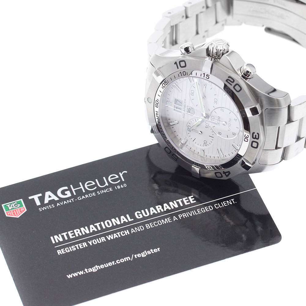 TAG HEUER Aqua racer CAF101F Chronograph Silver Dial Quartz Men's Watch_902254