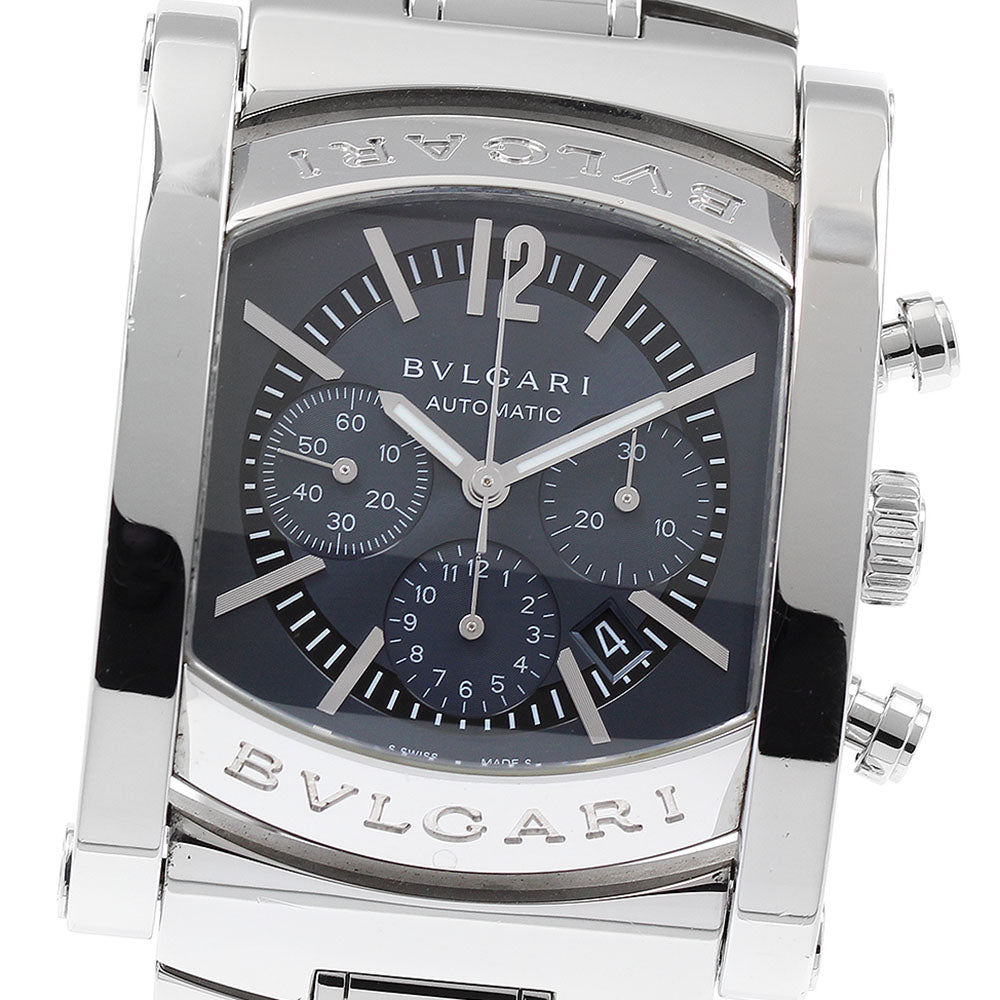 BVLGARI Assioma AA44SCH Chronograph Date Navy Dial Automatic Men's Watch_902259