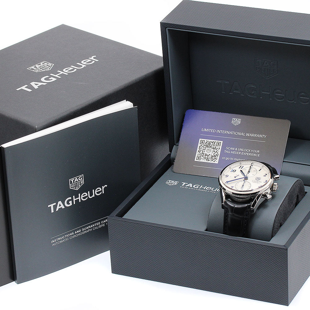 TAG HEUER Carrera Heritage Caliber 16 CAS2111 Chronograph Silver Dial Automatic Men's Watch_902276