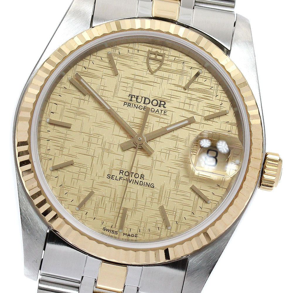 TUDOR Prince Date 74033 YG bezel gold Dial Automatic Men's Watch_902279