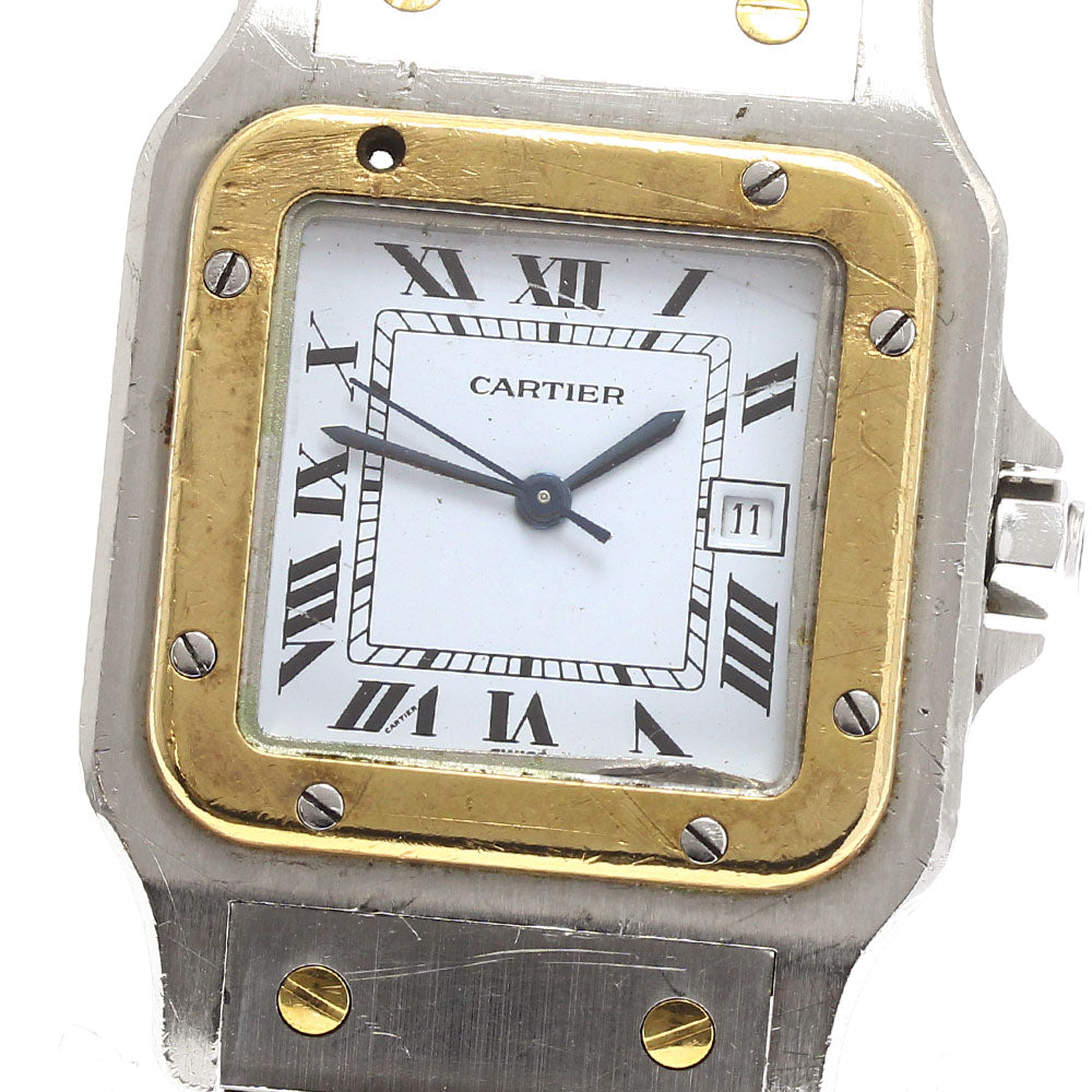CARTIER Santos Galbee Date 2 tone white Dial Automatic Men's Watch_902287