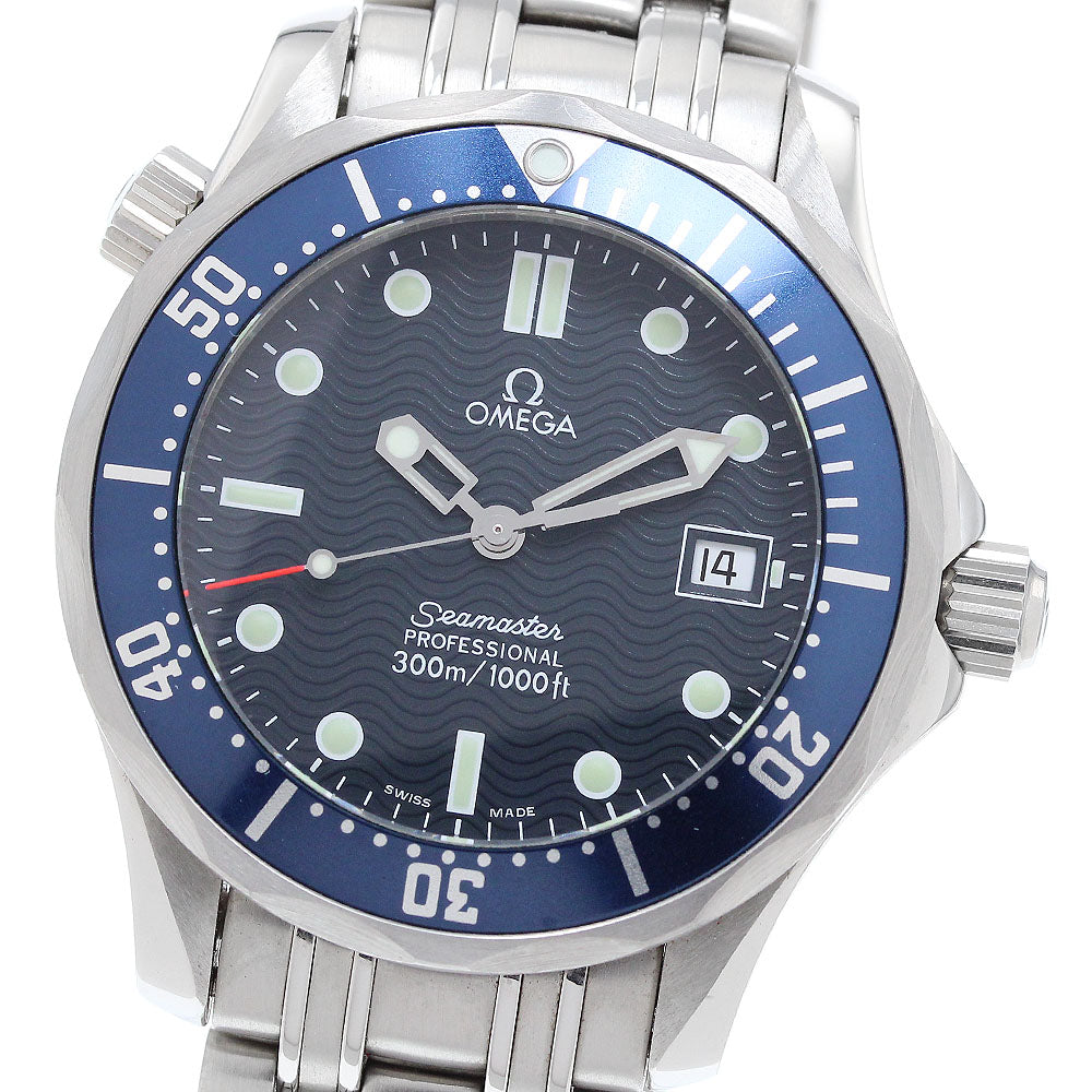OMEGA Seamaster300 2561.80 Date Navy Dial Quartz Boy's Watch_902294