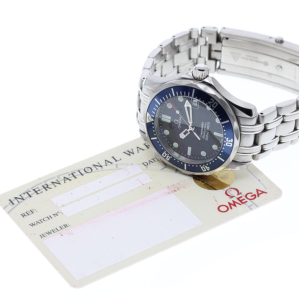 OMEGA Seamaster300 2561.80 Date Navy Dial Quartz Boy's Watch_902294