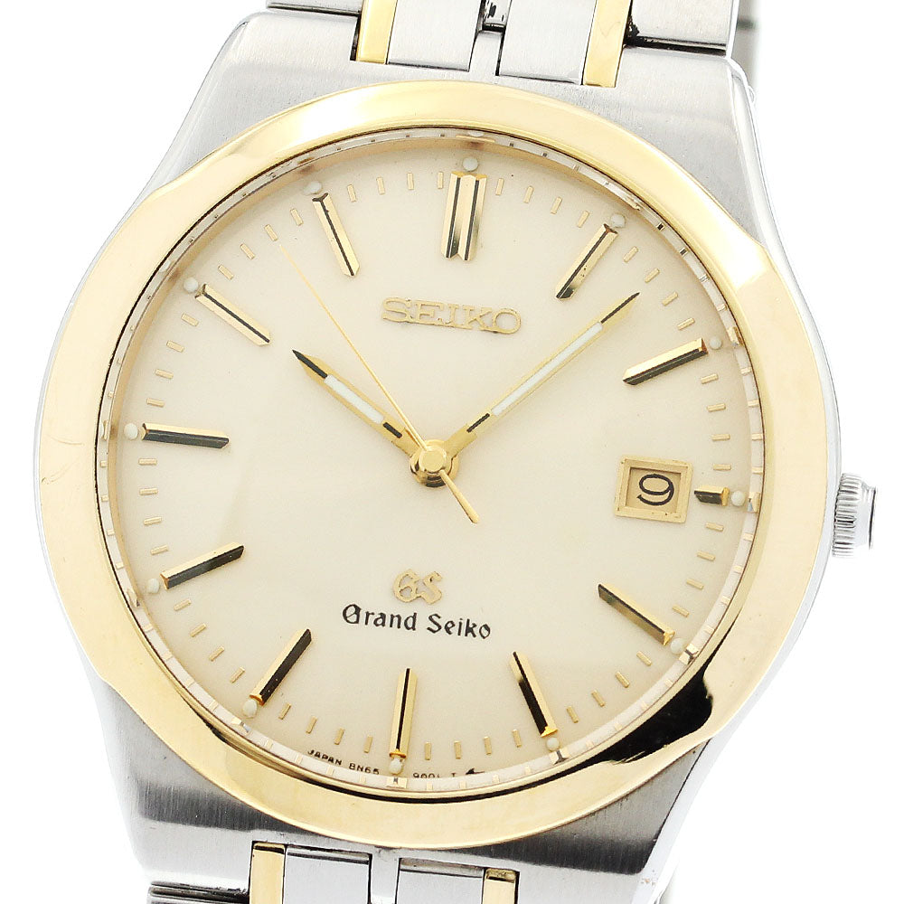 SEIKO Grand Seiko SBGG002/8N65-9000 Date gold Dial Quartz Men's Watch_902328