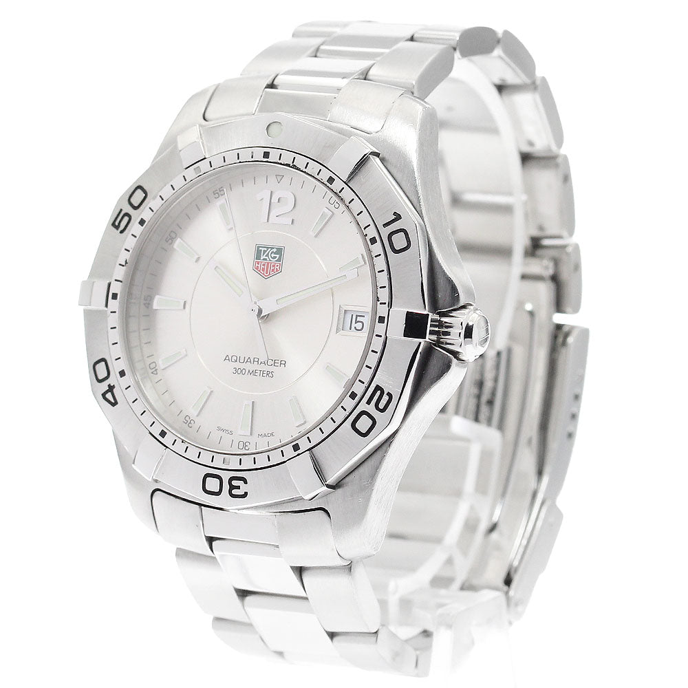 TAG HEUER Aqua racer WAF1112 Date Silver Dial Quartz Men's Watch_902339