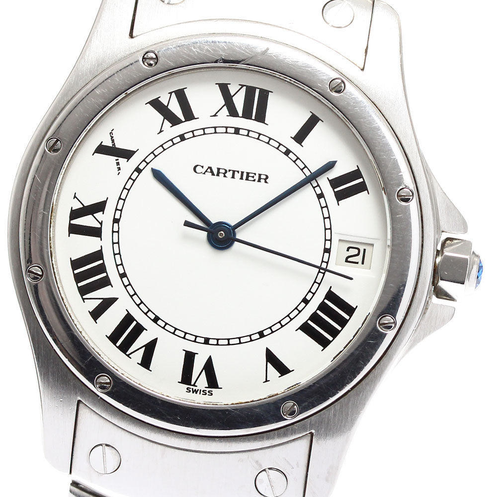 CARTIER Santo Cougar LM W20026K1 Date white Dial Automatic Men's Watch_902340
