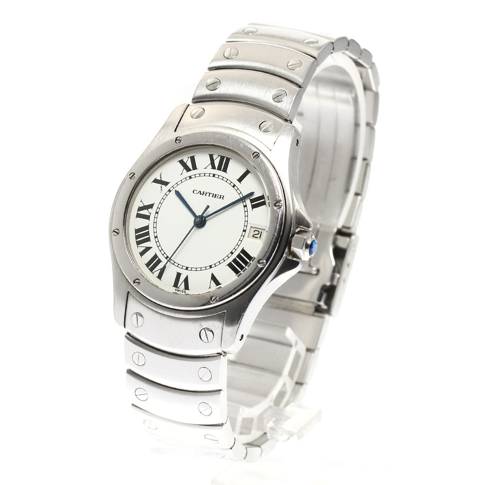 CARTIER Santo Cougar LM W20026K1 Date white Dial Automatic Men's Watch_902340