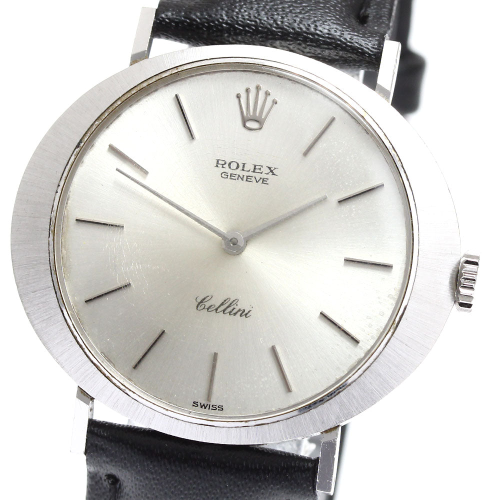 ROLEX Cellini 3756 K18WG Cal.1600 Silver Dial Hand Winding Men's Watch_902393