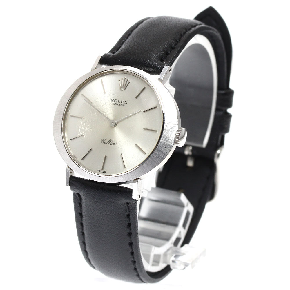 ROLEX Cellini 3756 K18WG Cal.1600 Silver Dial Hand Winding Men's Watch_902393