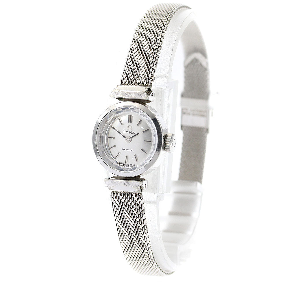 OMEGA De Ville Cal.485 Cut Glass Silver Dial Hand Winding Ladies Watch_902417