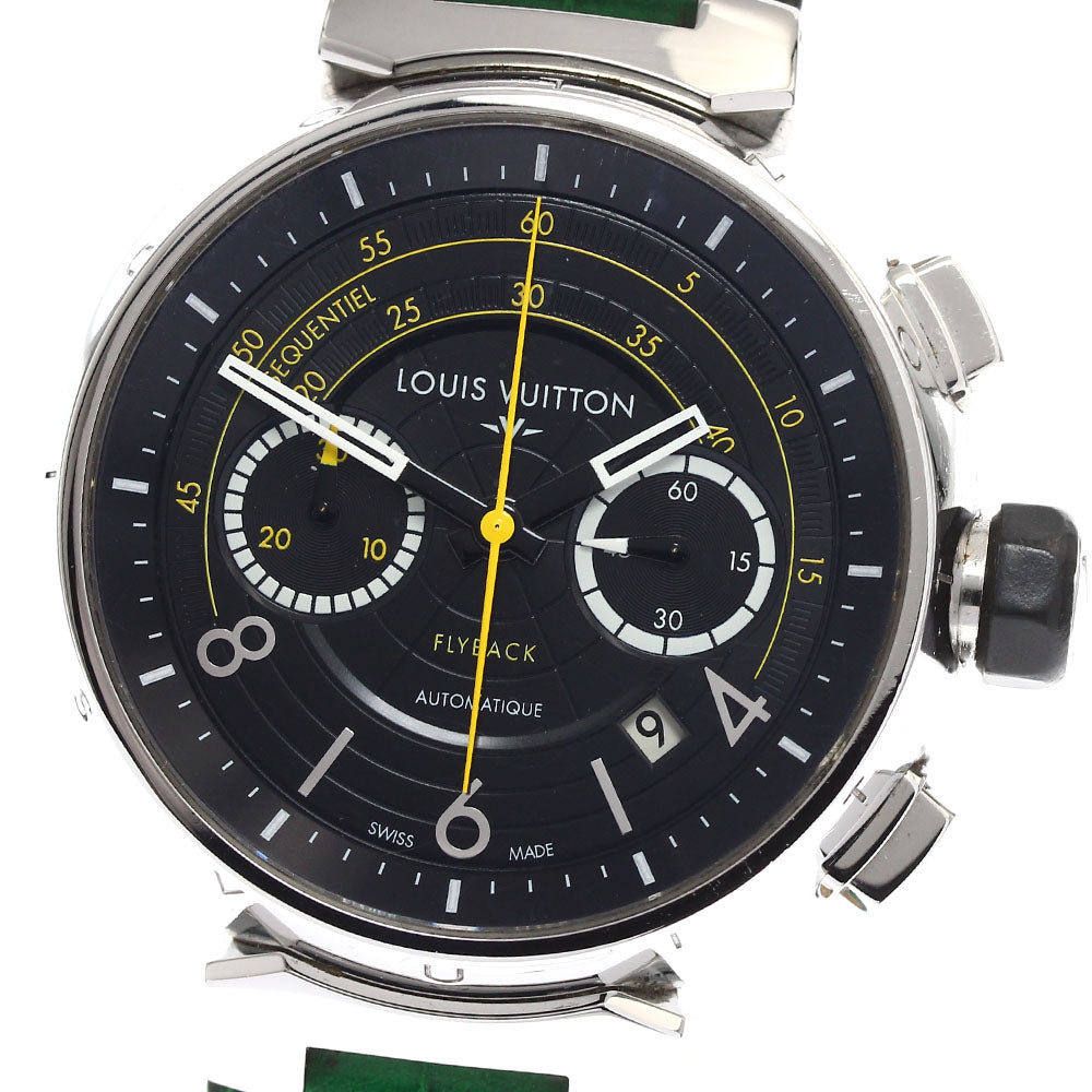 LOUIS VUITTON Tambour Q102B Flyback chronograph, limited to 888 pieces worldwide black Dial Automatic Men's Watch_902448