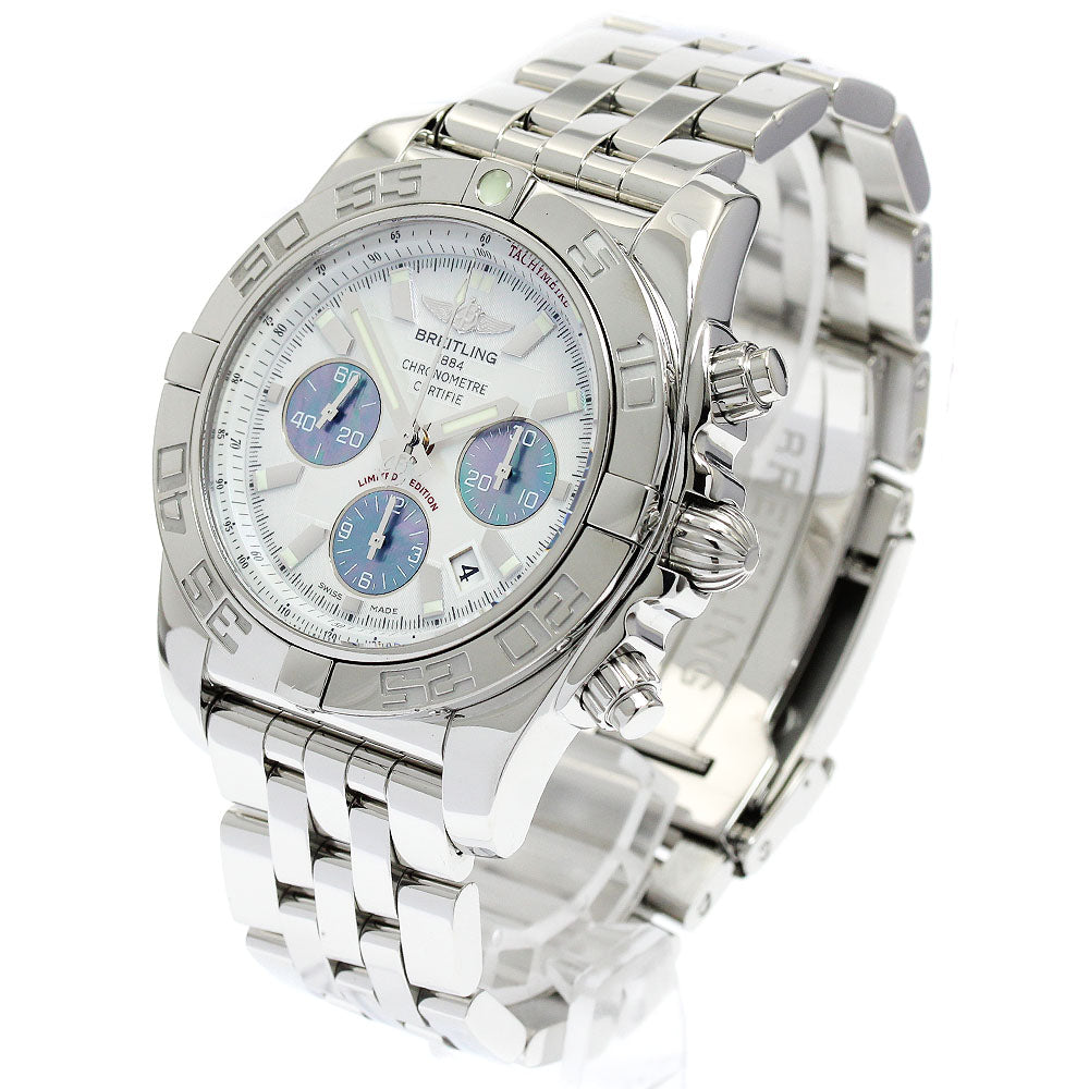 BREITLING Chronomat 44 AB0110 Shell dial, Japan limited edition, 300 pieces white shell/blue shell Dial Automatic Men's Watch_902478