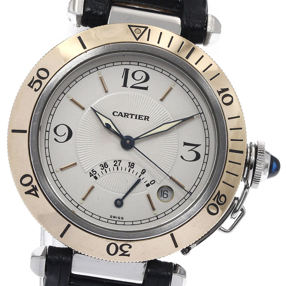 CARTIER Pasha 38mm W3101255 Power reserve YG bezel beige Dial Automatic Men's Watch_902482