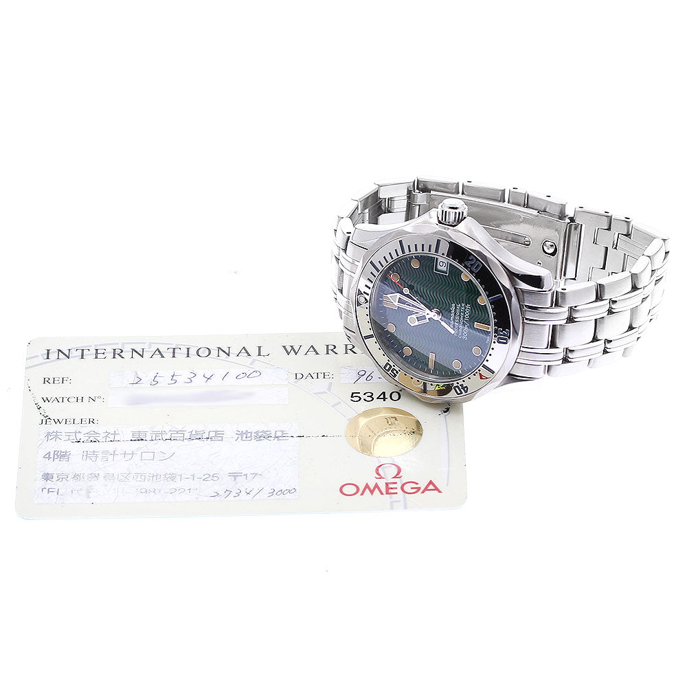 OMEGA Seamaster300 Jack Mayol 2553.41 Green Dial Automatic Boy's Watch_902483