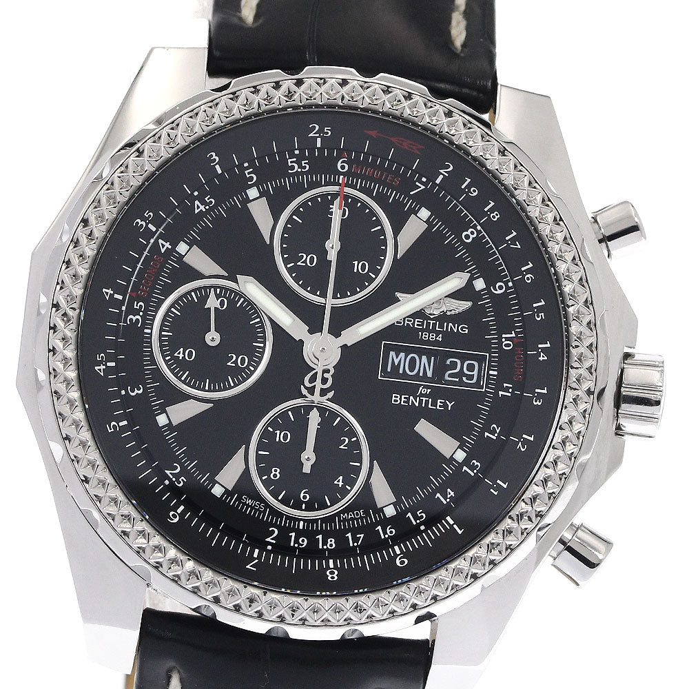 BREITLING Bentley GT A13362 Day-Date Chronograph black Dial Automatic Men's Watch_902496