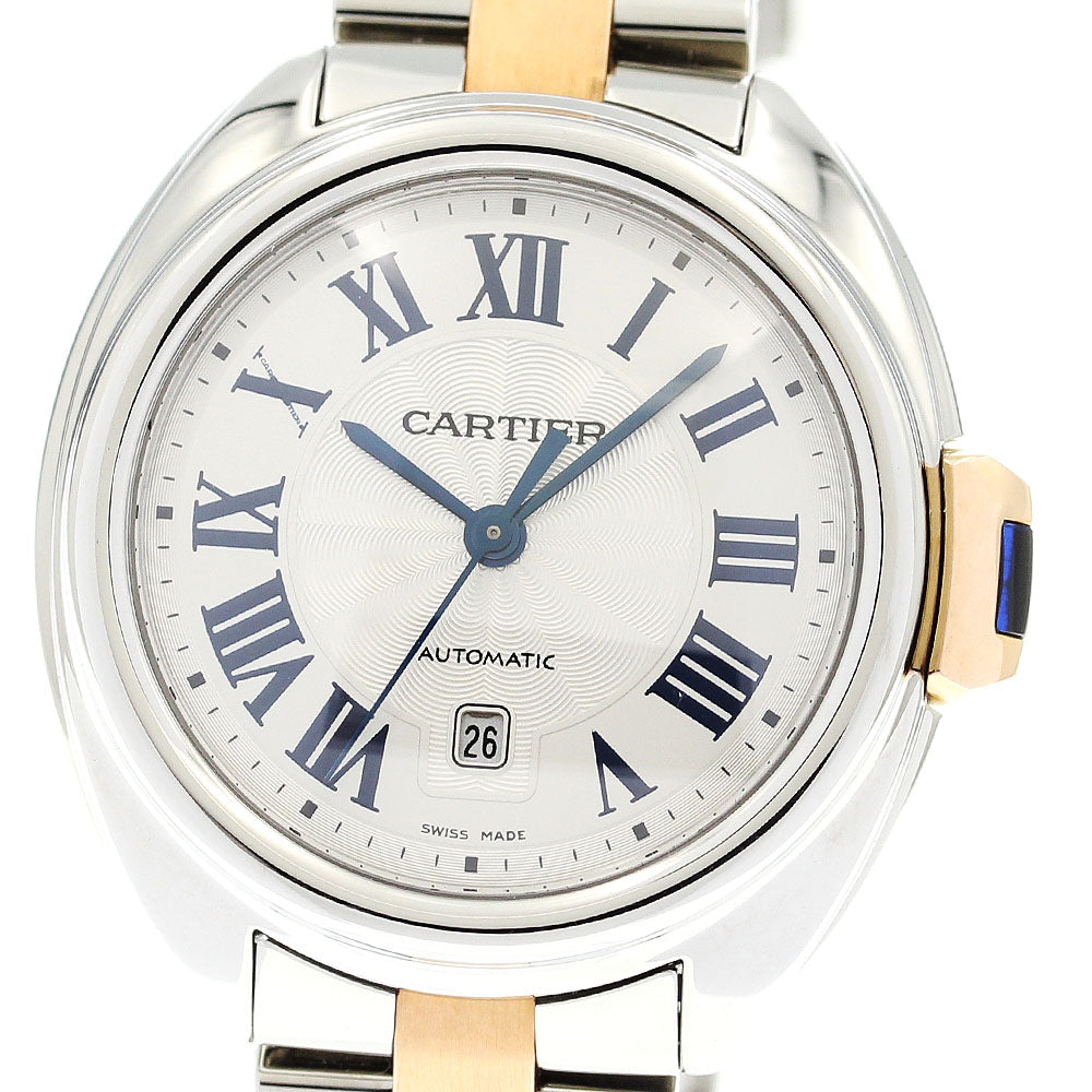 CARTIER Cres de Cartier W2CL0004 2 tone Date Silver Dial Automatic Ladies_902507