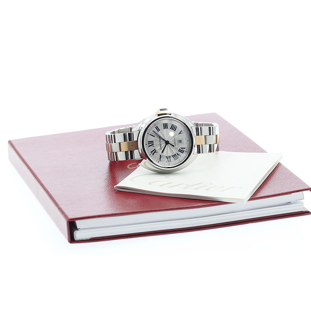CARTIER Cres de Cartier W2CL0004 2 tone Date Silver Dial Automatic Ladies_902507