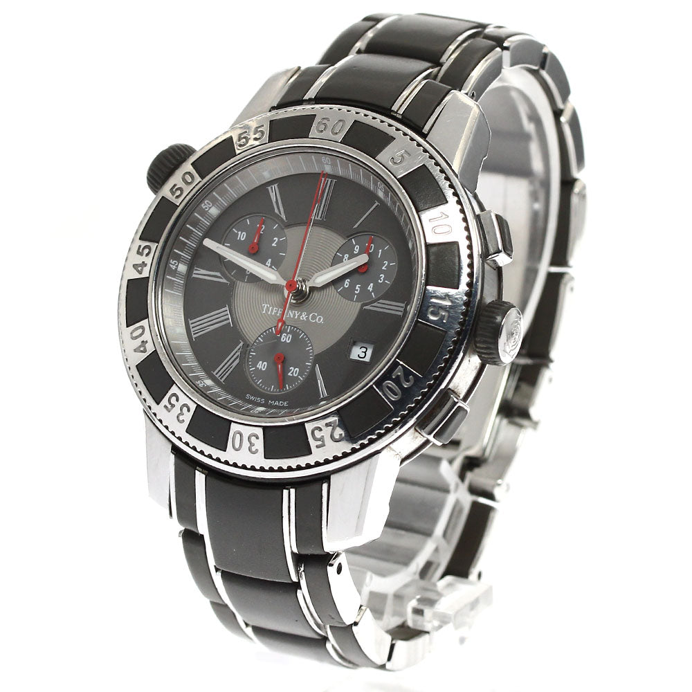 TIFFANY&Co. Mark T-57 Date Chronograph gray Dial Quartz Men's Watch_902520
