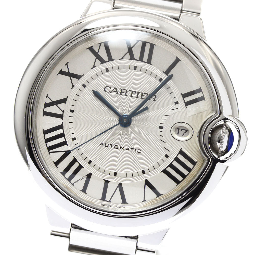 CARTIER Baron Blue LM W69012Z4 Date Silver Dial Automatic Men's Watch_902538