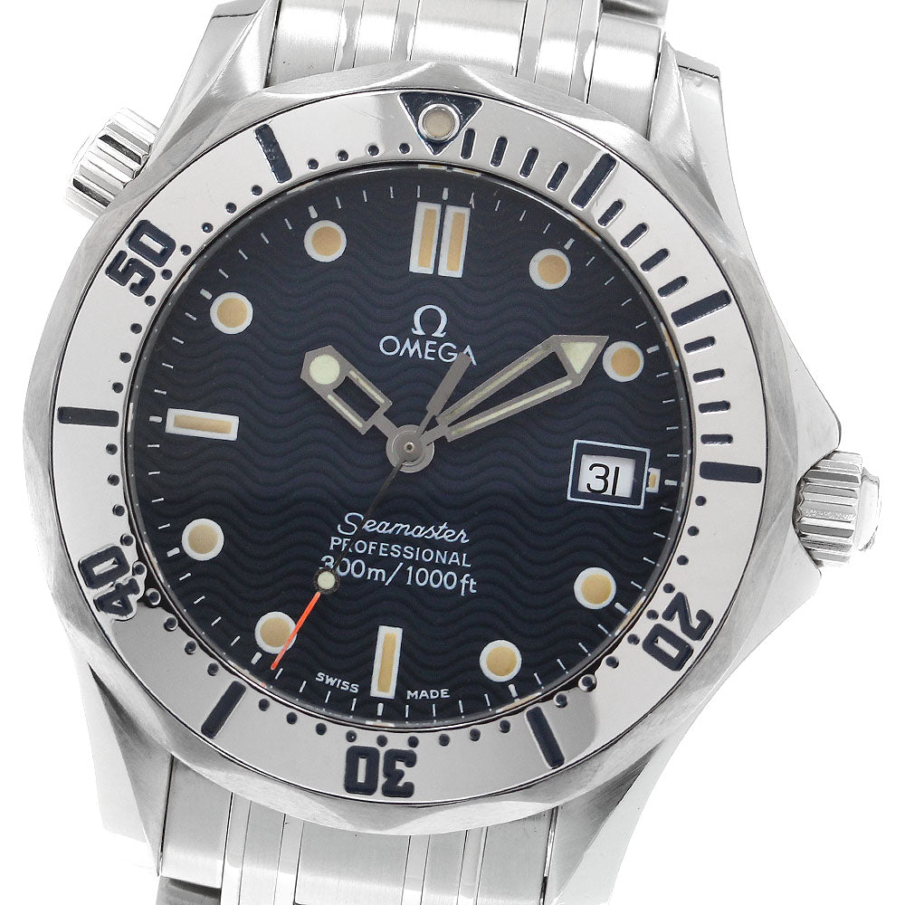 OMEGA Seamaster300 2562.80 Date Navy Dial Quartz Boy's Watch_902544