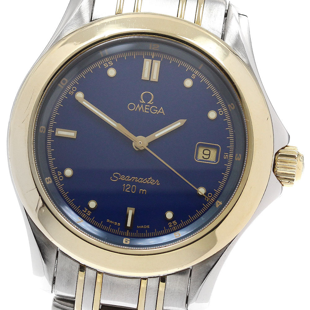 OMEGA Seamaster120 2311.80 YG2 tone blue Dial Quartz Men's Watch_902545