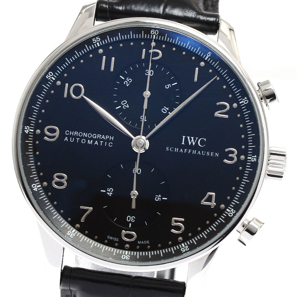 IWC SCHAFFHAUSEN Portugese IW371438 Chronograph black Dial Automatic Men's Watch_902548