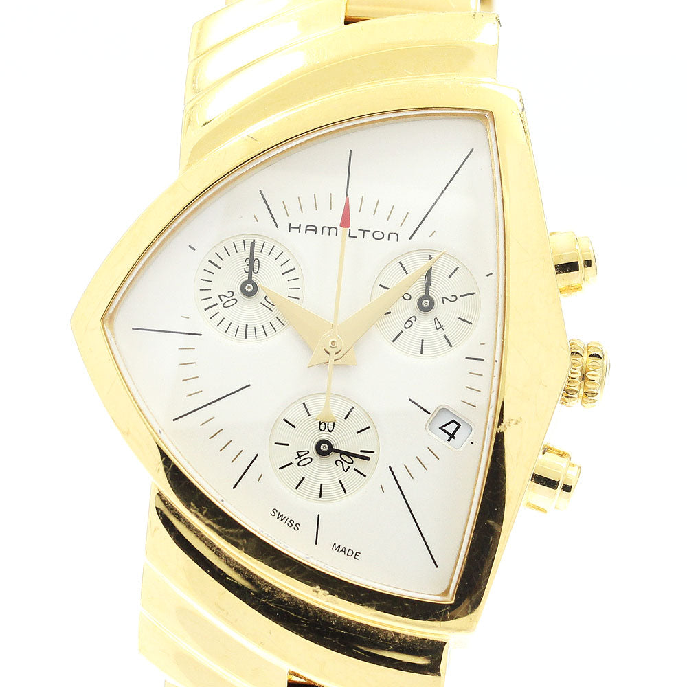 HAMILTON Ventura H244220 Chronograph Date Silver Dial Quartz Men's Watch_902661