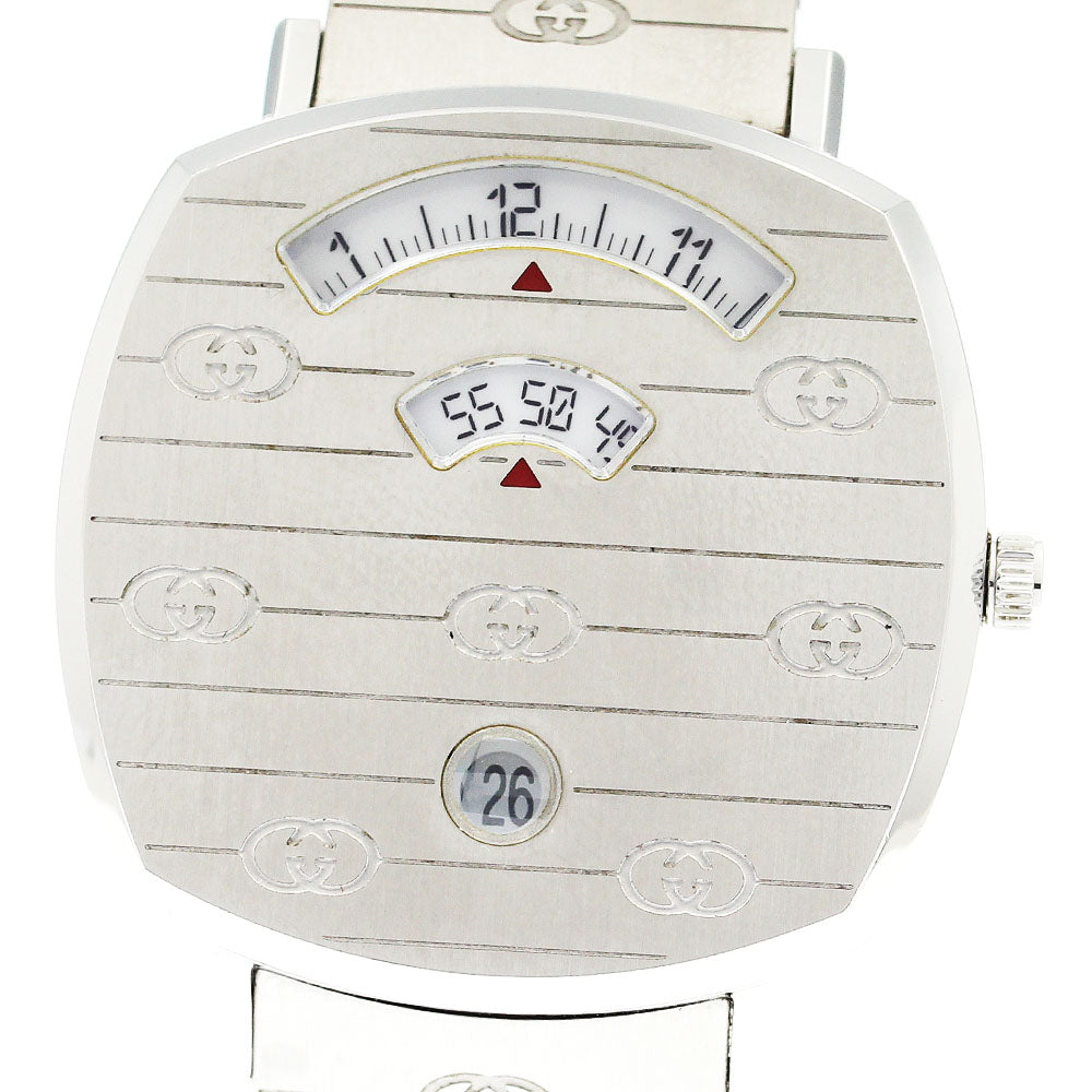 GUCCI Grip watch 157.4/YA157401 Date white Dial Quartz Men's Watch_902662