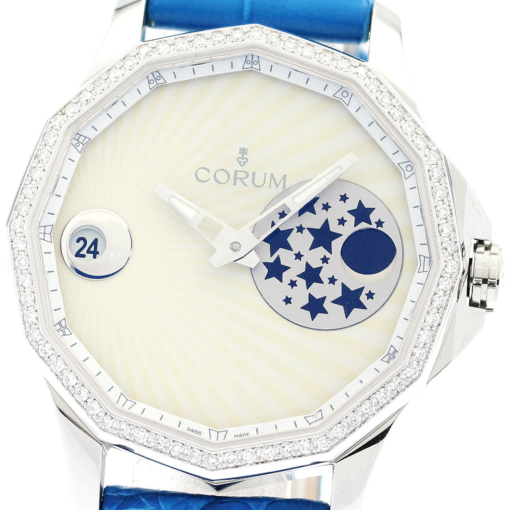 CORUM Admirals Cup Legend 38 A384/03121 Mystery Moon Diamond Bezel beige Dial Automatic Boy's Watch_902675