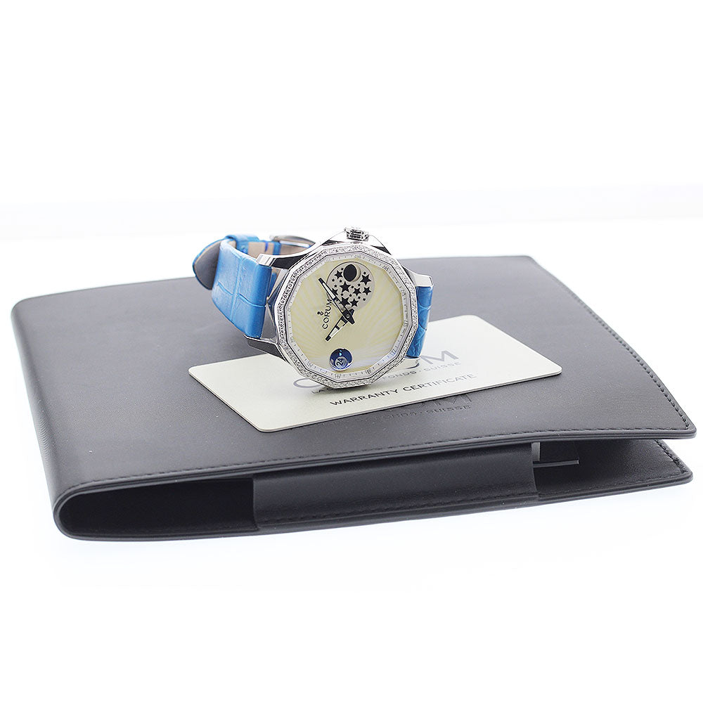 CORUM Admirals Cup Legend 38 A384/03121 Mystery Moon Diamond Bezel beige Dial Automatic Boy's Watch_902675