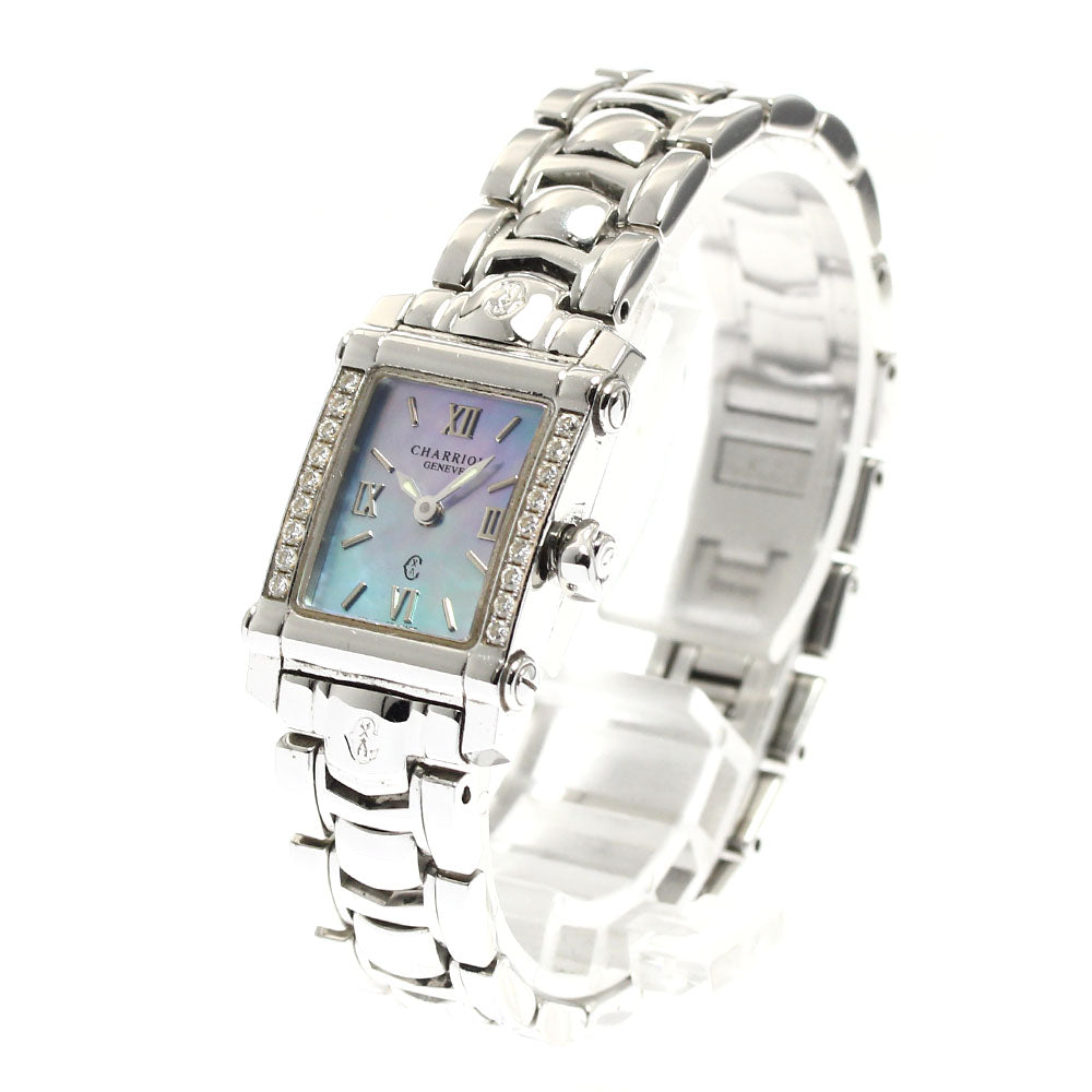 CHARRIOL Columbus CCSTRD Side diamond Blue shell Dial Quartz Ladies Watch_902679