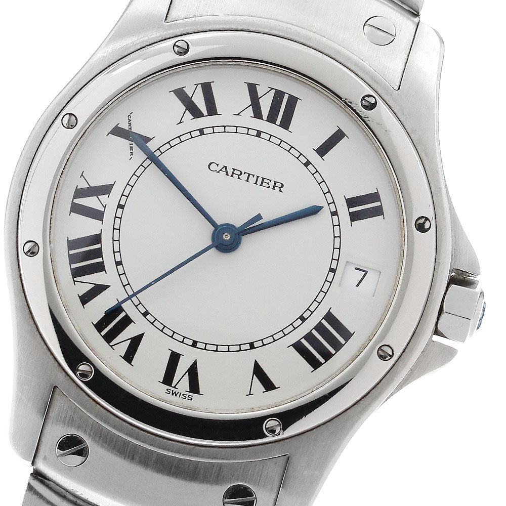 CARTIER Santo Cougar LM W20026K1 Date white Dial Automatic Men's Watch_902711