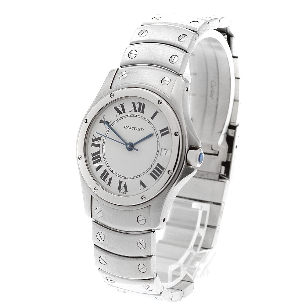CARTIER Santo Cougar LM W20026K1 Date white Dial Automatic Men's Watch_902711