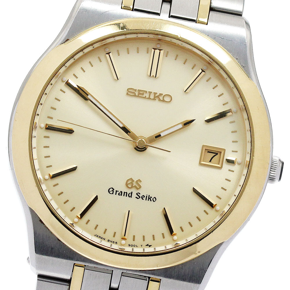 SEIKO Grand Seiko SBGG002/8N65-9000 Date Gold Dial Quartz Men's Watch_902715