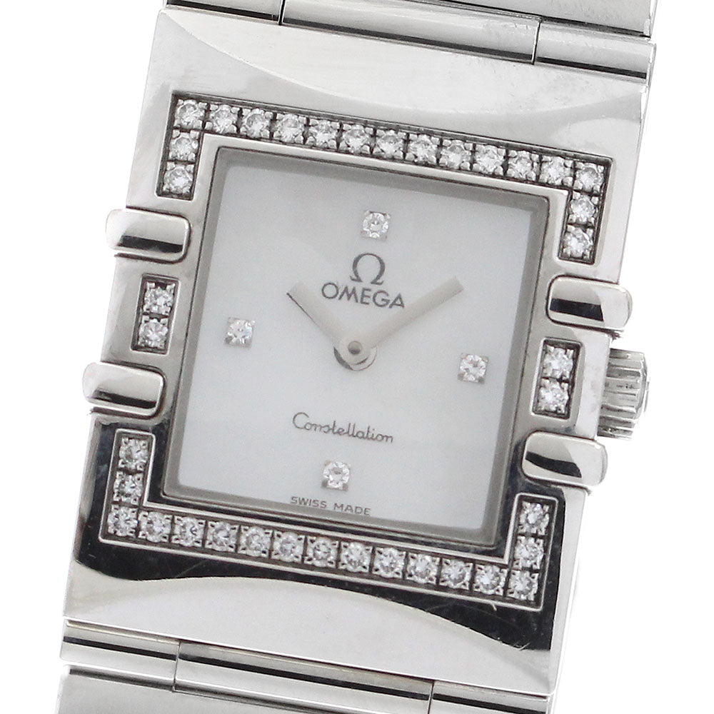 OMEGA Constellation Carre 1528.76 Diamond Bezel White shell Dial Quartz Ladies Watch_902745