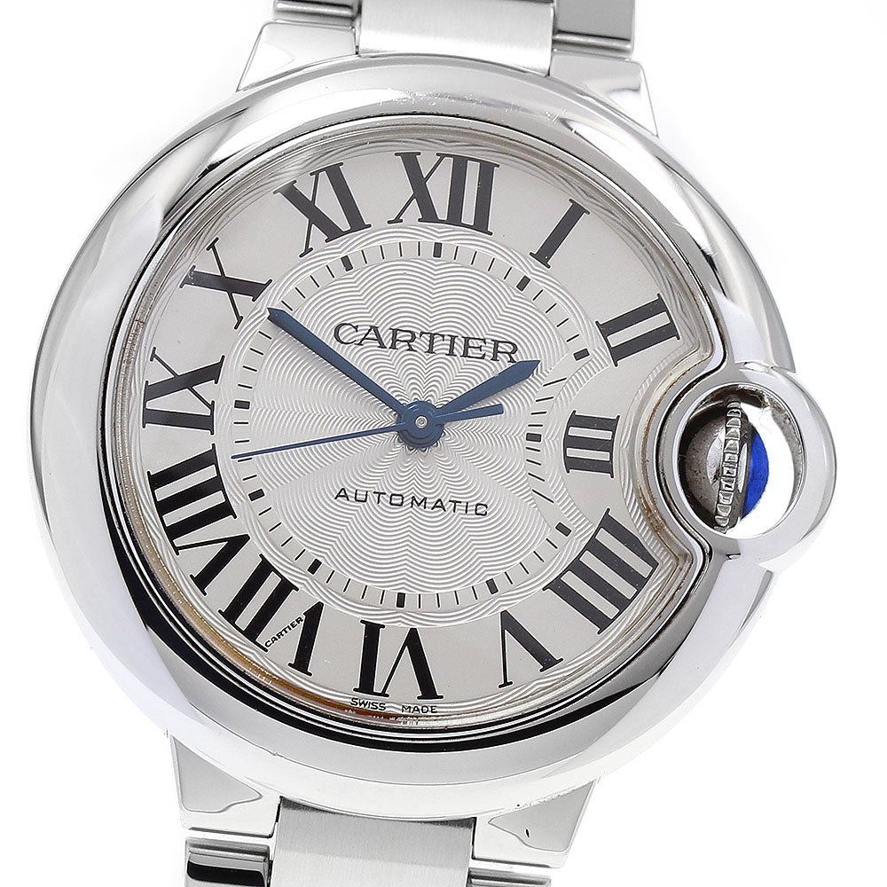 CARTIER Baron blue MM WSBB0044 Silver Dial Automatic Ladies Watch_902748