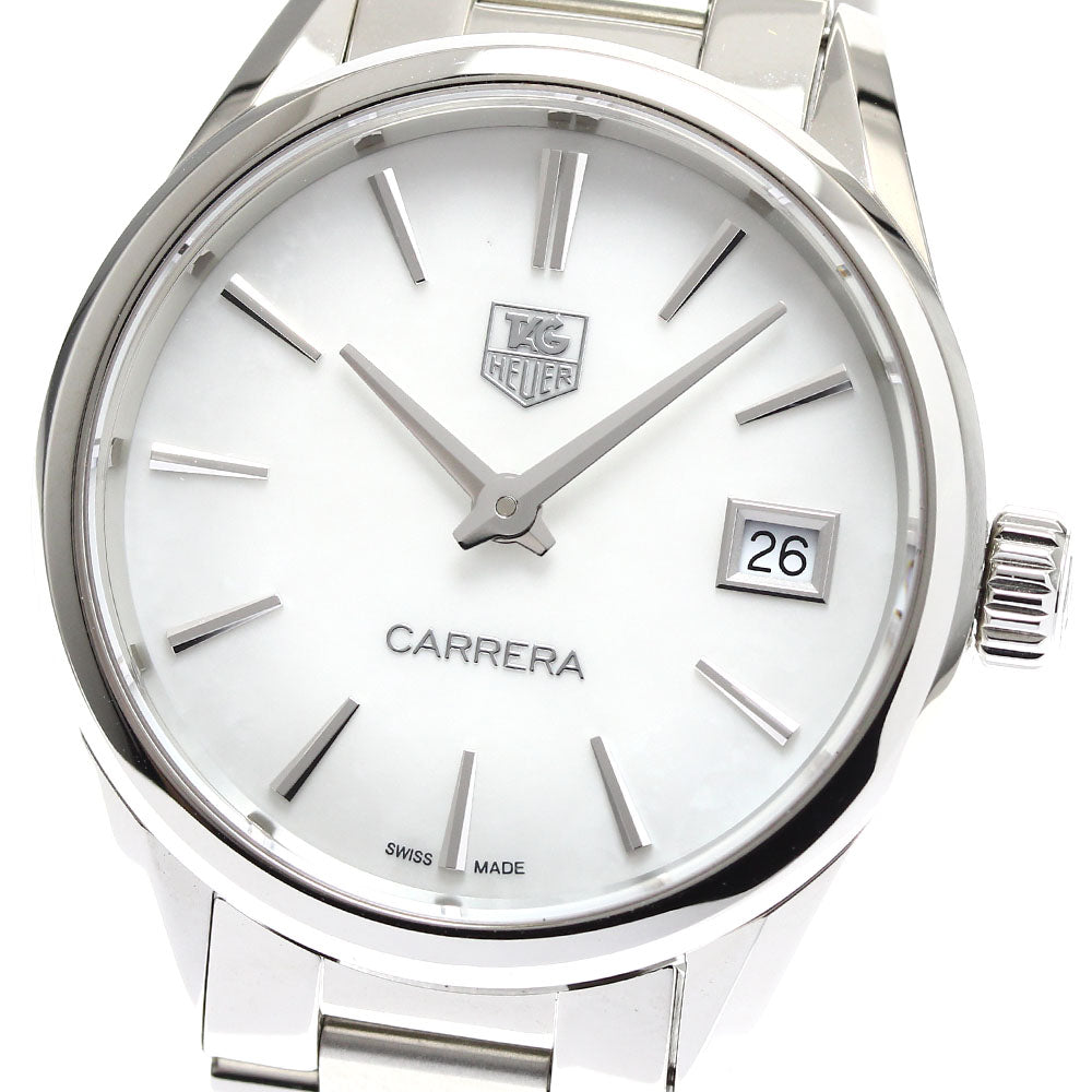 TAG HEUER Carrera WAR1311.BA0778 Date White shell Dial Quartz Ladies Watch_902765