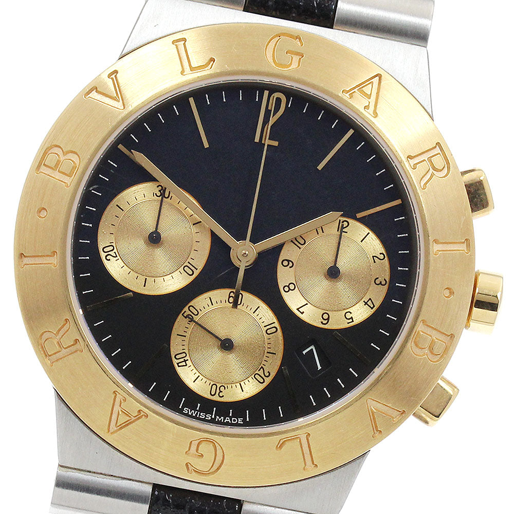 BVLGARI Diagono Sports CH35SG YG bezel chronograph Quartz Men's Watch_902769