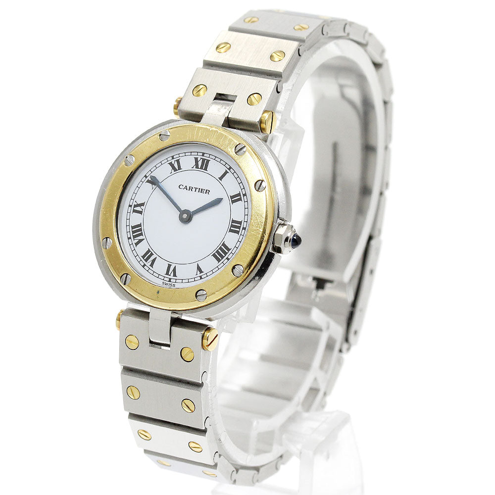 CARTIER Santos Round SM white Dial Quartz Ladies Watch_902772