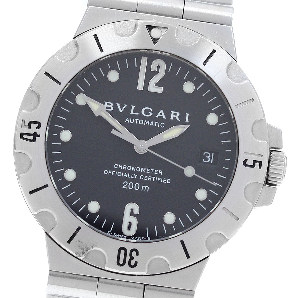 BVLGARI Diagono Scuba SD38S Date black Dial Automatic Men's Watch_902795