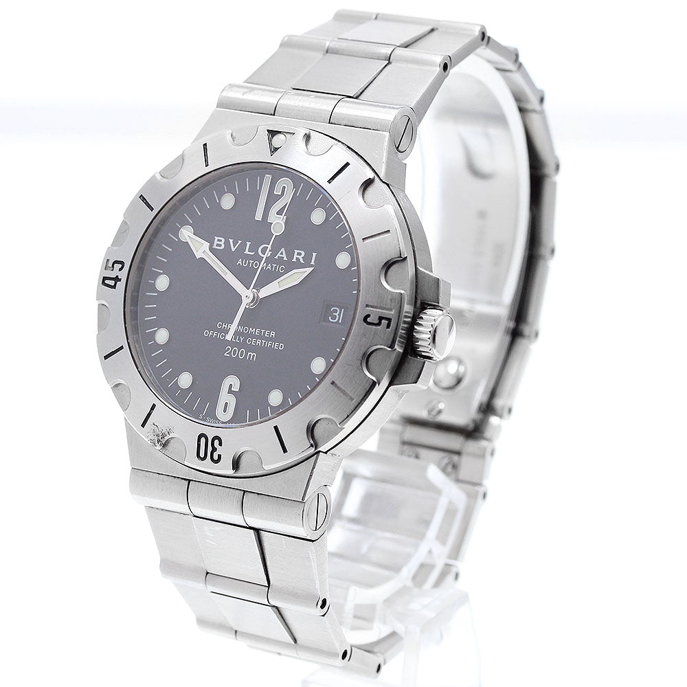 BVLGARI Diagono Scuba SD38S Date black Dial Automatic Men's Watch_902795