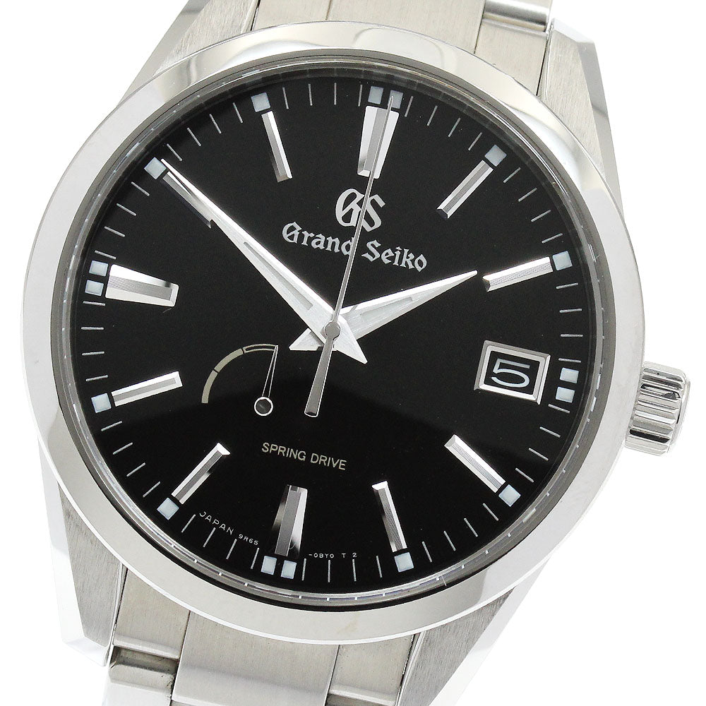 SEIKO Grand Seiko SBGA301/9R65-0BM0 Power reserve date black Dial Spring drive Men's Watch_902808