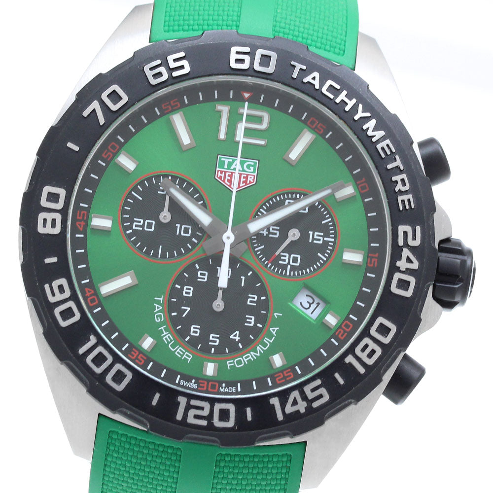 TAG HEUER Formula 1 CAZ101AP Chronograph green Dial Quartz Men's Watch_902847