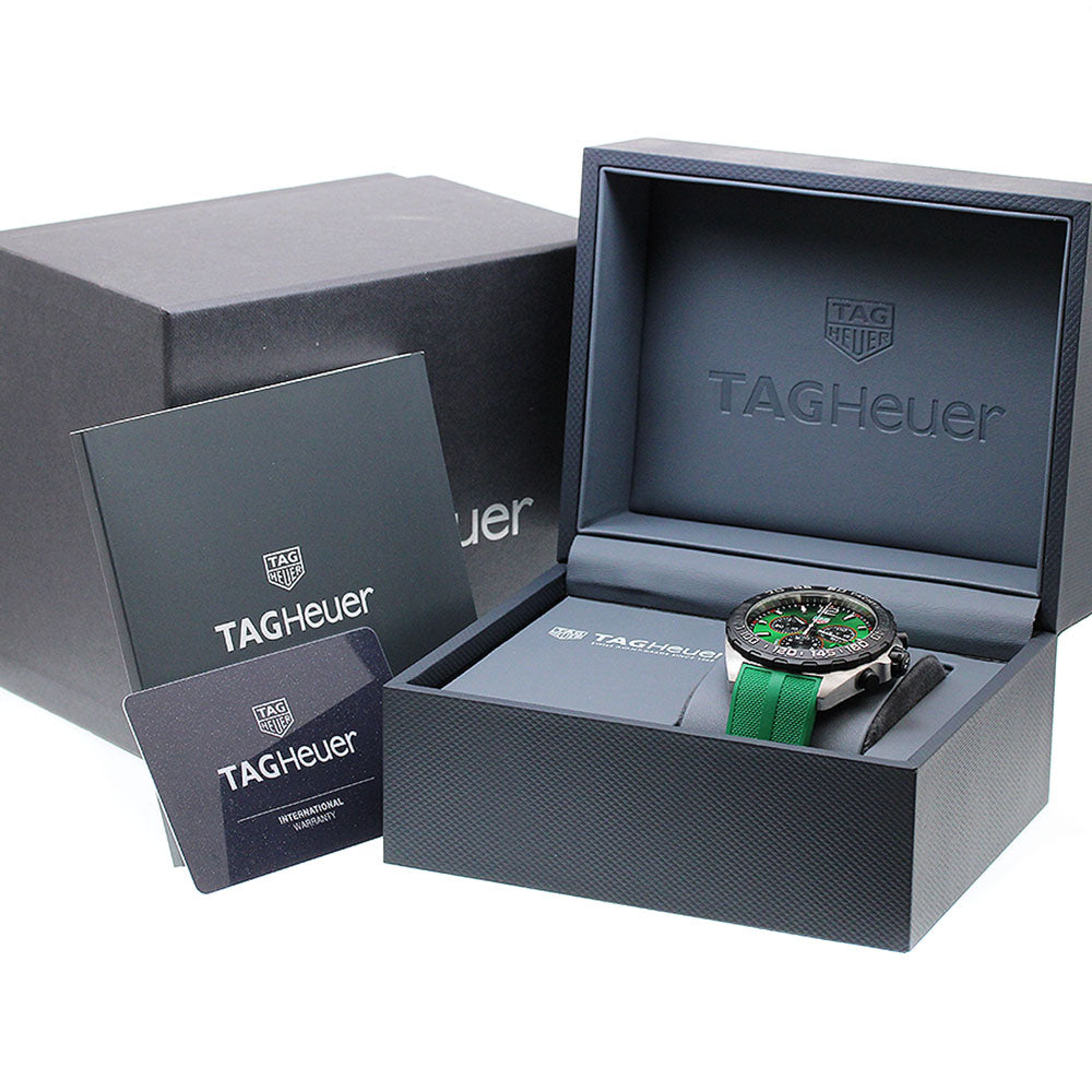 TAG HEUER Formula 1 CAZ101AP Chronograph green Dial Quartz Men's Watch_902847